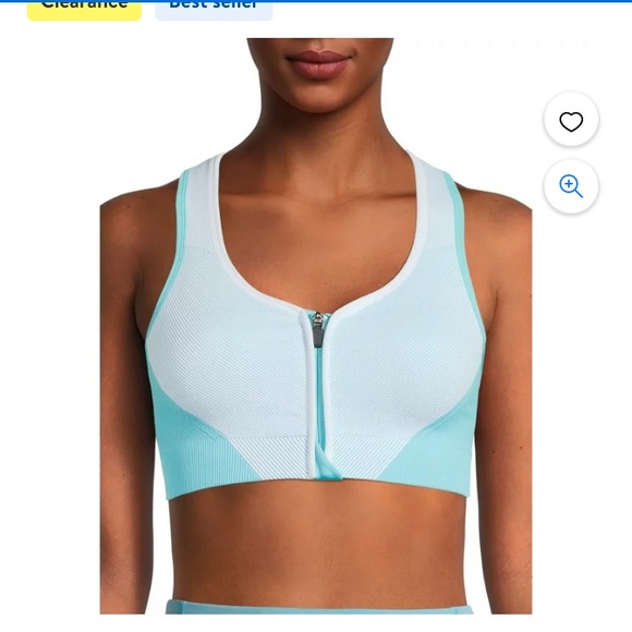 Avia Women's Seamless Zip Front Sports Bra New W/Tags XXL - Picture 2 of 5